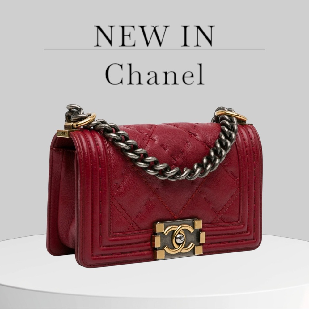 Chanel Chanel Small Grained Calfskin Boy Double Stitch Flap